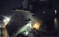 美军两栖船坞登陆舰烧了15小时，美军早早宣称火已扑灭，日方称还没灭